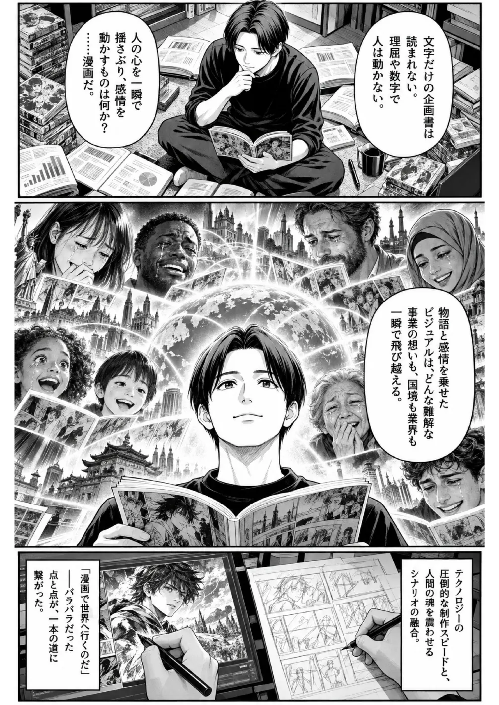 次のページは、目の前の人から 8ページ目